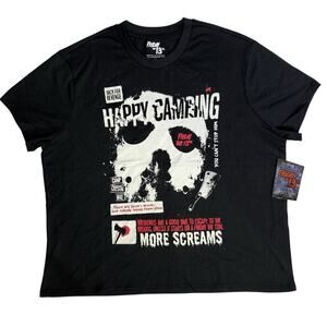 Friday the 13th Halloween Graphic Women TShirt XL Black Horror Slasher Movie NWT